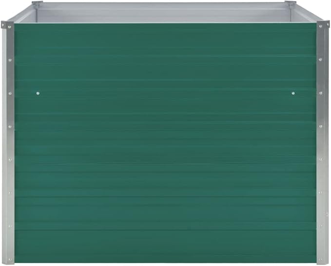 SKM Raised Garden Bed 39.4x39.4x30.3 Galvanized Steel Green