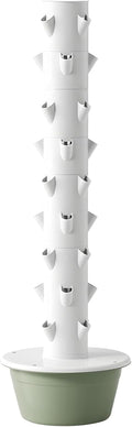 Hydroponic Tower Garden Kit5/7/9 Layers Indoor Vertical Growing System with Self-Watering Tank Space-Saving Aeroponic Planter for Vegetables Herbs &amp Strawberries(Size:9 Layers)