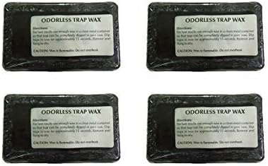Black and White Odorless Trap Wax - 1LB Bars (4 Black)