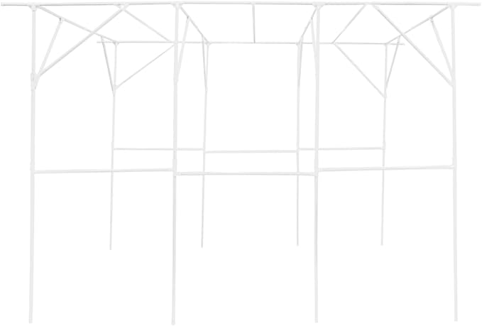 Garden Trellis Arch for Climbing Plants Outdoor 90in Tall Metal Plant Support Trellis Plant Support Rack Trellises for Climbing Vine Cucumber Pea BeanWhite