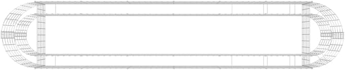 Gabion Raised Garden Bed Durable Galvanized Iron Metal Rectangular Planter for Outdoor Plants 102.4x102.4x19.7 inch Silver