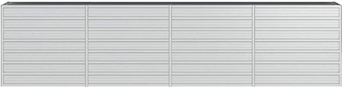 SKM Garden Raised Bed Silver Galvanized Steel Large Garden Raised BedSilver (Weight 39.07KG)