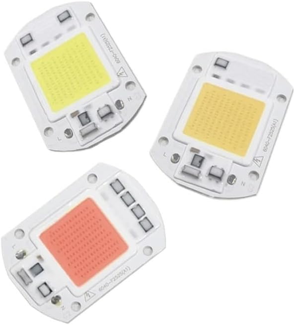 10pcs Plant Grow Light LED 110V 20W Full Spectrum 400-840nm Driverless COB LED Chips Light for Garden