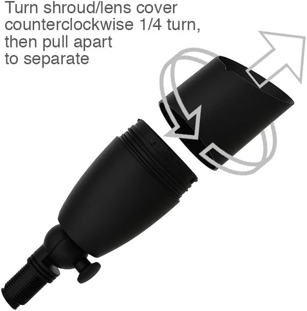 ALS1 Black Aluminum Low Voltage Landscape 6-Spotlight Starter Kit with 4W Color-Changing RGB+CCT MR16 LED Bulbs and RF Remote 36UL02BKx6-RGB-Kit1