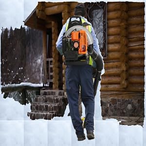 Leaf BlowerBackpack Snow Blower 550 CFM 52 CC Air-Cooled 2-Stroke Engine Long Nozzle EB80 Gas Blower Vacuum and Mulcher for Leaves Sand Gravel and Snow from USA Fast Arrival