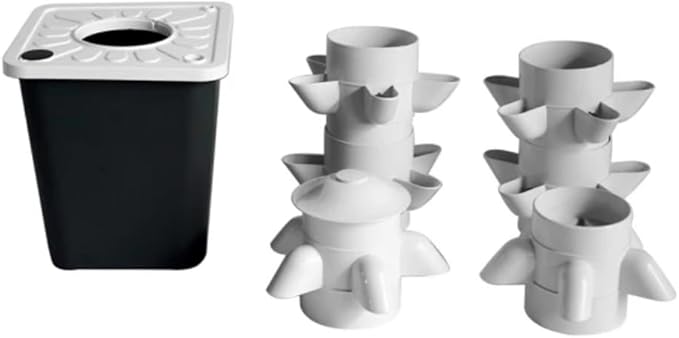 30 Plants Hydroponic Growing System Kit Tower Outdoor Indoor Vertical Hydroponic Garden Towers Soilless Growing Suitable for Cultivating Herbs Vegetables Fruit Growing