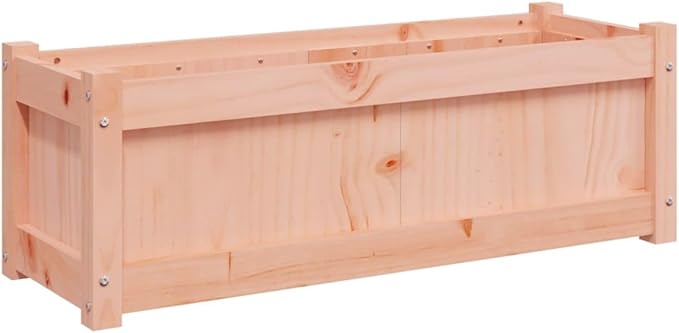 Wooden Garden Planter Box Outdoor Flower Box Wood Flower Boxes for Outdoor Plants Raised Garden Bed Planter Box 35.4x12.2x12.2 Solid Wood Douglas-275