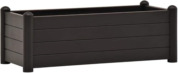 Raised Bed Anthracite Polypropylene Large UV-Resistant Materials Gardening Pots &amp Planters 313977