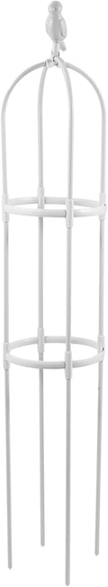 YARNOW Adjustable White Metal Plant Vine Climbing Rack Trellis for Garden and Outdoor Use 25cm Diameter X 120cm Height Practical Gardening Vine Support Shelf for Climbing Flowers