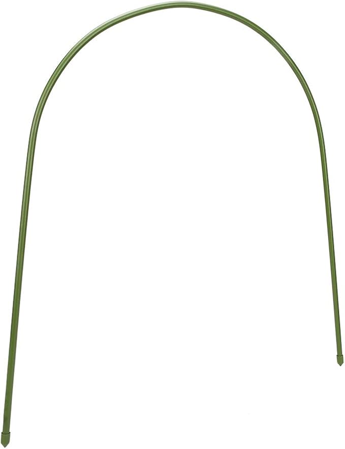 Pack of 6 Plastic Coated Steel Pipe Greenhouse Hoop Arch Shape Support Frame Garden Accessories