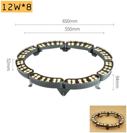 Outdoor LED Ring Lights for Tree Roots Uplighting IP65 Waterproof Landscape Lighting Kit 12W 1160LM 24V Wired Spotlights (3000K 8 Lights) for Garden Decor