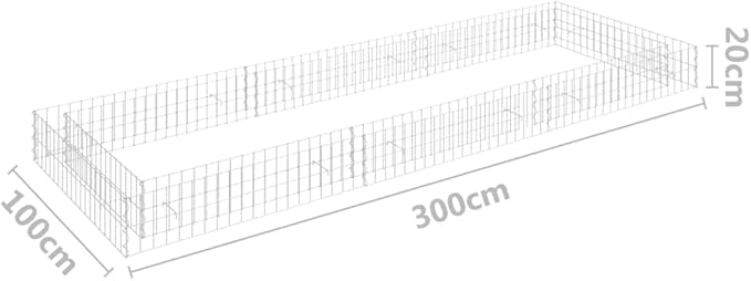 Gabion Raised Bed Galvanized Steel 118.1x39.4x7.9 Plant Pot Large Plant Pots Outdoor Outdoor Planters for Porch Outdoor Flower Pots for Outdoor Porch Plants Gardening