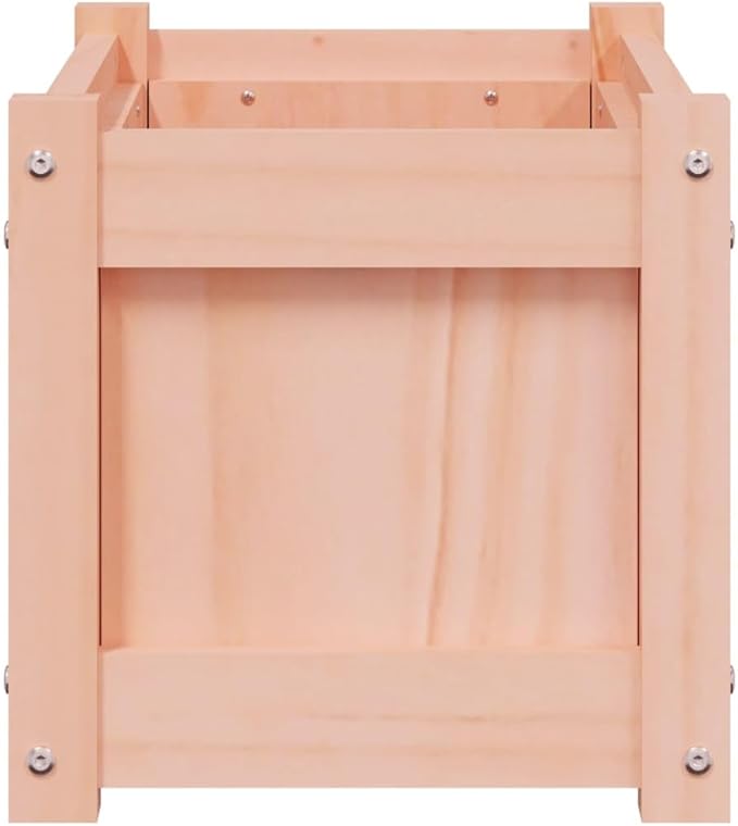 Garden Planter Natural Wood Solid Douglas Fir 23.6x12.2 Inch Rectangular Raised Garden Bed for Outdoor Plants Herbs Flowers