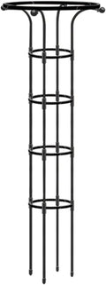 Metal Umbrella Trellis Decorative Vertical Garden Obelisk Trellis with PE Coated Black Lightweight Plant Tower Umbrella Shaped Ventilated Plant Trellis for Climbing Vine(Black 61 x 7.8IN)