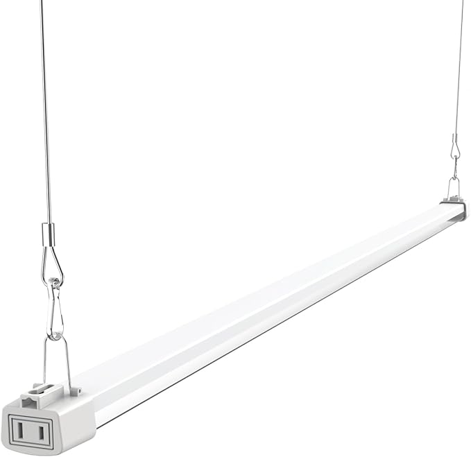 LED Grow Light 4FT Full Spectrum Compact Linkable Lighting Fixture for Indoor Greenhouse Year Round Plant Seedlings Essential Grow Slim Hanging Suspended Strip