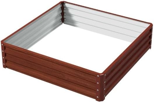 Metal Planter BoxGalvanized Raised Garden Bedfor Growing Vegetables Flowers Herbs Succulents