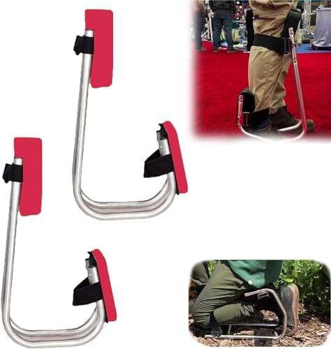 Gardening Knee Pads &amp Seat - Strap-On Kneeling Device for Comfort &amp Support Red - Prevents Numbness Ideal for Farm Work &amp Outdoor Gardening - Protect Your Knees!