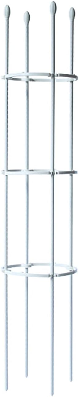Large Garden Plant Support Cages Metal Obelisk Garden Trellis for Outdoor Potted Climbing Plants Roses Cirle Rings Hoops Stakes Plant Cage (Color : White Size : 120cm)