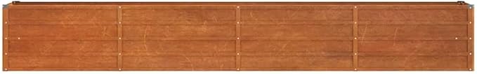Garden Raised Bed Rusty Corten Steel Planter Box for Outdoor Plants 126 x 15.7 x 17.7 in Durable Metal Rectangular Weathered Finish Versatile for Herbs Vegetables