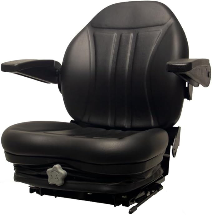 Lawn Mower Replacement Seat with Suspension &amp Armrests Black Compatible with Gravely PM252XDZ PM260HXDZ PM260HXDZ LPG PM260MXDZ PM266HXDZ PM272HXDZ PM320 360000BK-GV2
