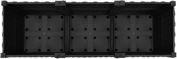 Raised BedOutdoor Planting BoxesIndustrial Rustic PlanterRaised Beds for GardeningPlantersfor Backyard Patio Balcony Garden47.2x15.7x15 Polypropylene