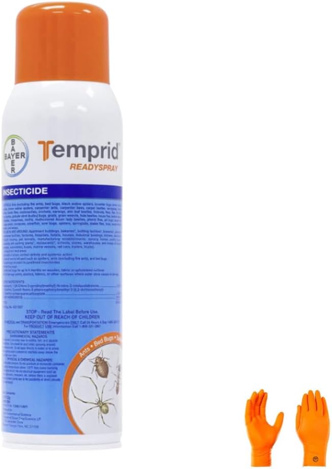 Temprid Spray 15oz | Premium USA Supply Gloves for Safe Eradication | USA Supply Pest ID Card