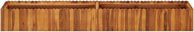 Wooden plantersPlanting Box RacksGardening Decorationsfor BackyardPatio and BalconyGarden Raised Bed 78.7x11.8x9.8 Solid Acacia Wood
