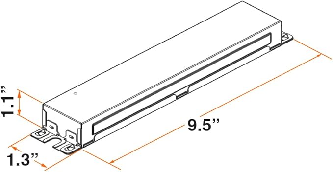 LEDVANCE T8 59W Instant Start UNV 2-Lamp 59W 120-277 Voltage High Efficiency Ballast Instant On Black - 1 Pack (75879)