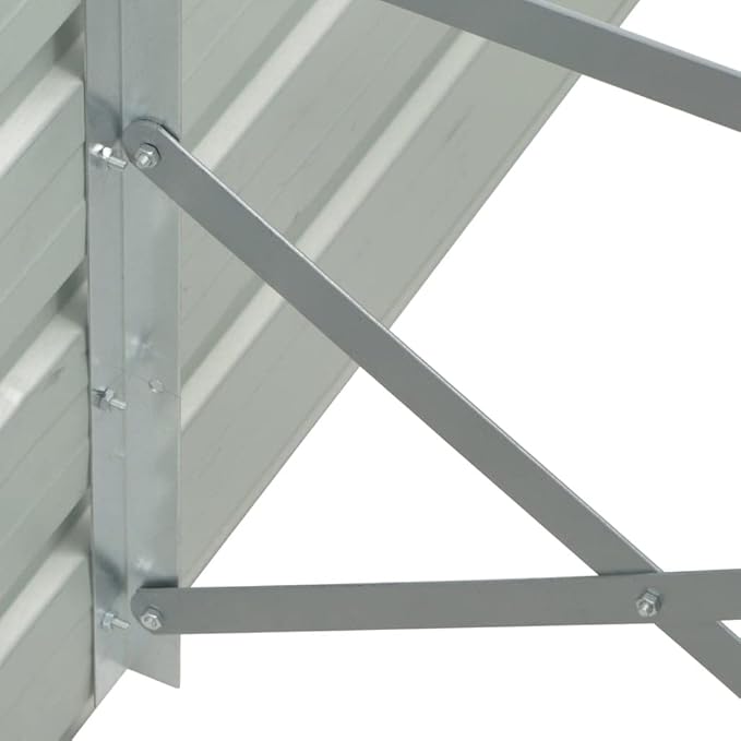 SKM Garden Raised Bed Galvanized Steel 39.4x15.7x17.7 Gray-48541026