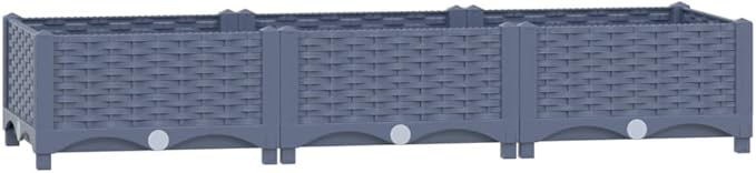 YAFF Raised Bed 47.2x15.7x9.1 Polypropylene (10.296lbs)