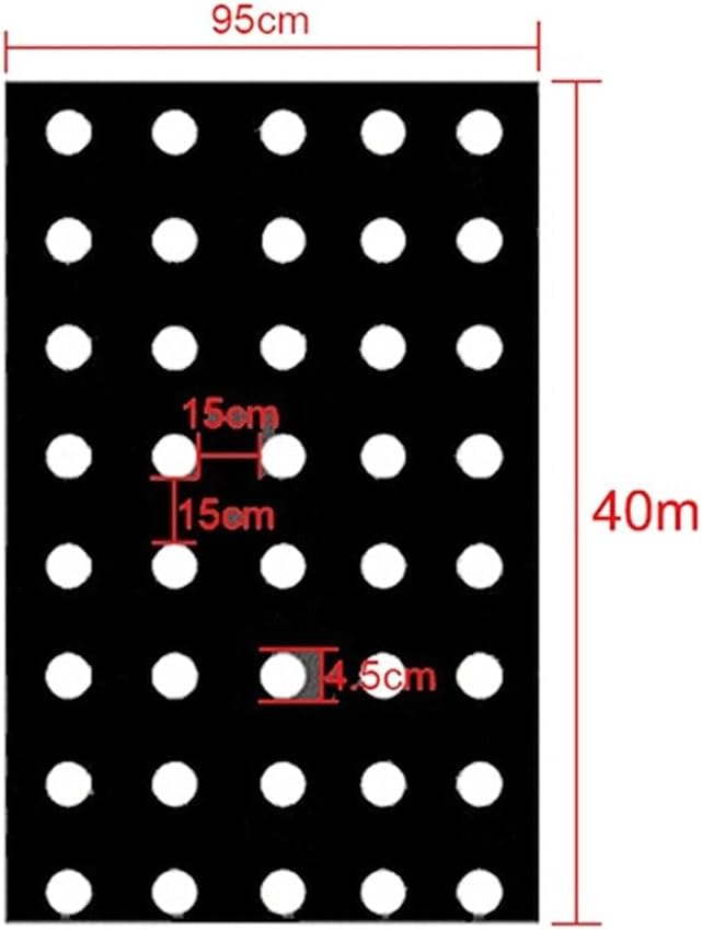 Biodegradeable Weed Control Mulch Film 0.02MM Thickness for Allotments Veg Patch Borders Ground Cover (Size : 0.95x40m with Holes)