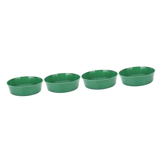 PRETYZOOM 4pcs Garden Soil Sifter Tool Plastic Sifting Pan for Efficient Filtering of Rocks and Debris from Compost for Gardening and Maintenance