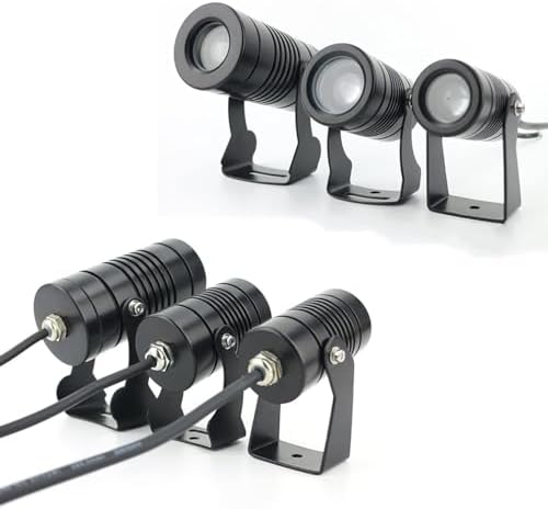High Power LED Beam Spotlight - Outdoor In-Ground Lights Wall Washer Fixtures Long Throw Narrow Beam 5W(12V) with Stunning Blue Light for Garden Landscape and Pathway Illumination