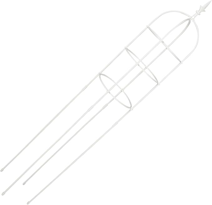 BESPORTBLE Metal Plant Climbing Trellis 31cm Diameter Ring 1.6m Height Outdoor Garden Plant Support Stake for Roses and Climbing Vines for Balcony Use