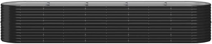 Garden Raised Planter Raised bedsGalvanized PlanterFlower BedTroughMetal PlanterRaised Garden BedBed Powder-Coated Steel 144.9x31.5x26.8 Anthracite