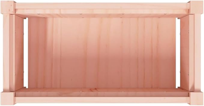 Garden Planter Natural Wood Solid Douglas Fir 23.6x12.2 Inch Rectangular Raised Garden Bed for Outdoor Plants Herbs Flowers