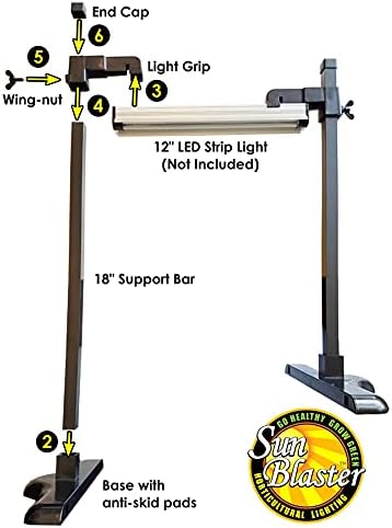 Park Seed Sunblaster Nano Tech Reflective Indoor Plant Stand with Light 36 Inches