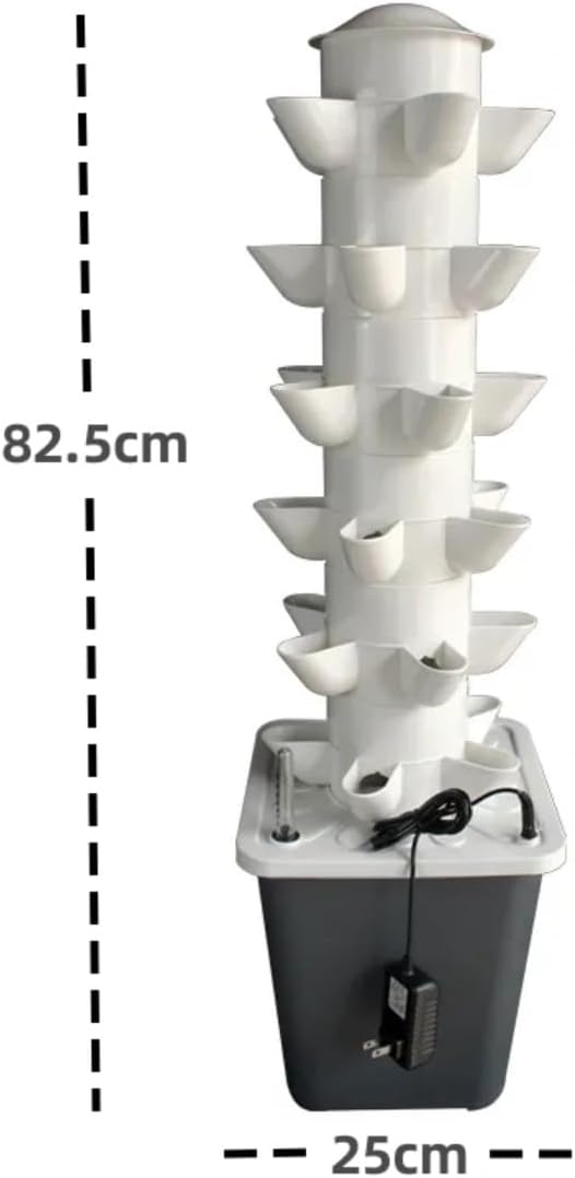 30 Plants Hydroponic Growing System Kit Tower Outdoor Indoor Vertical Hydroponic Garden Towers Soilless Growing Suitable for Cultivating Herbs Vegetables Fruit Growing
