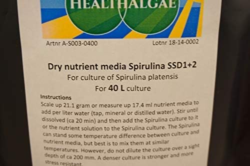 Spirulina platensis Grow Medium (40L) Dry Medium SSD1+2 for Live Algae Culture Spirulina Culture Fertilizer