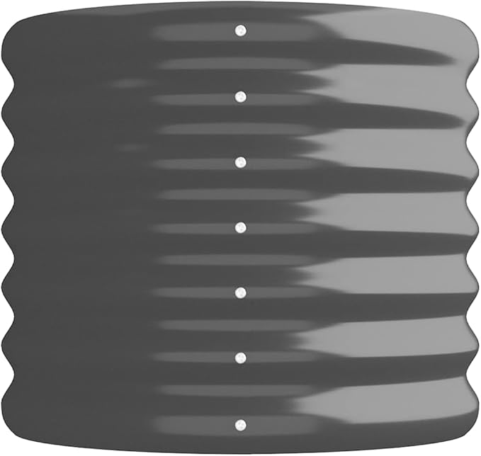 Oval Garden Raised Bed Anthracite Powder-Coated Steel 130.7x14.2 Inch Large Durable Planter for Outdoor Plants Vegetables Herbs