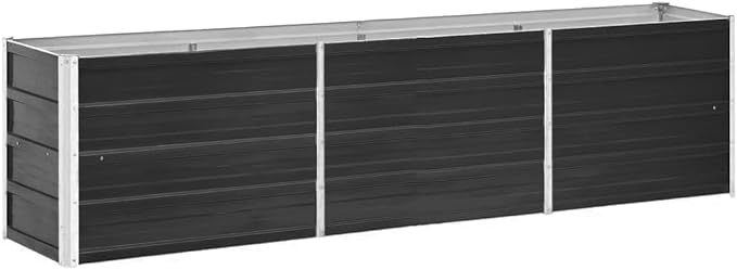 Garden Raised PlanterGarden BedGalvanized Raised Garden BedPlanter Raised bedsGalvanized PlanterFlower BedBed Galvanized Steel 94.5x15.7x17.7 Anthracite