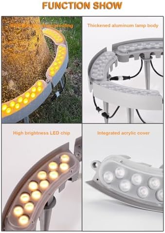 Outdoor Landscape SpotlightsSolar Lights Led Low Voltage Landscape Tree Ring Lights Garden Solar Lightsfor Patio