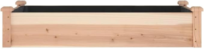 SKM Garden Raised Bed Natural Wood Solid fir Wood MediumBrown (Weight 10.58KG)