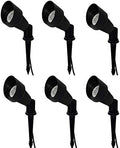 Best Pro Lighting 9W LED Fiberglass Bullet Lights Pack of 6 in Black Finish 12 Volt