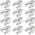 Cross-Connector (Purlin Bracket) for Greenhouse - Galvanized Steel (12 Pack w/Bolts) (1 5/8 x 1 5/8)