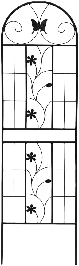 Sturdy Metal Garden Trellis for Climbing Plants – Rust-Resistant Outdoor Flower Support with Decorative Lattice Design (H71''-4 Pack)