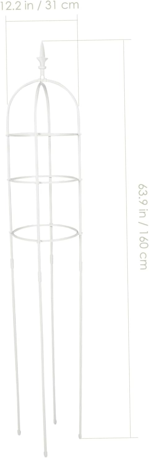 Metal Garden Trellis Climbing Plant Support Rack High Sturdy Plant Stake for Outdoor Flower Pots Balcony Vine Obelisk Scaffold for Roses Clematis