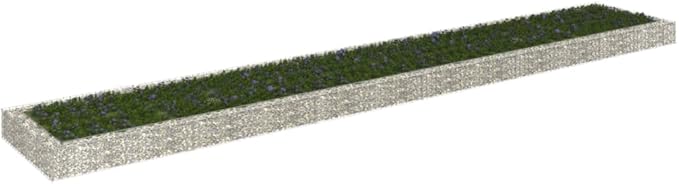 SKM Gabion Raised Bed Galvanized Steel 236.2x39.4x7.9
