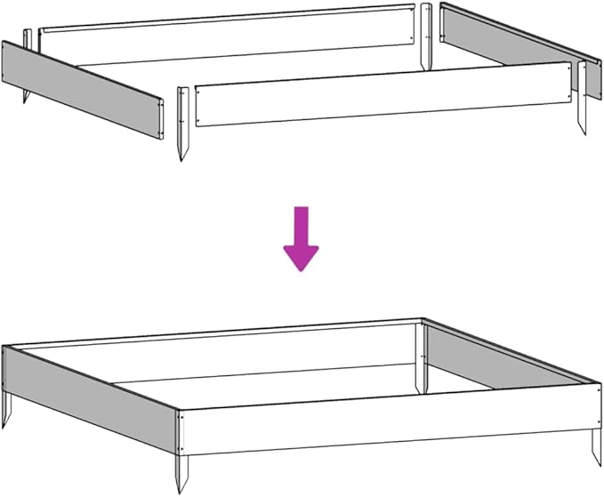 vidaXL Square Garden Raised Bed for Plants 39.4X39.4 in Black Steel Outdoor Planter Ideal for Veggies Herbs Flowers Stylish Box for Balcony and Patio