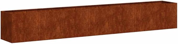 Weathering Steel Planter Box Rusty Raised Garden Beds for Flowers Vegetables Herbs 110.2x15.7x15.7-194